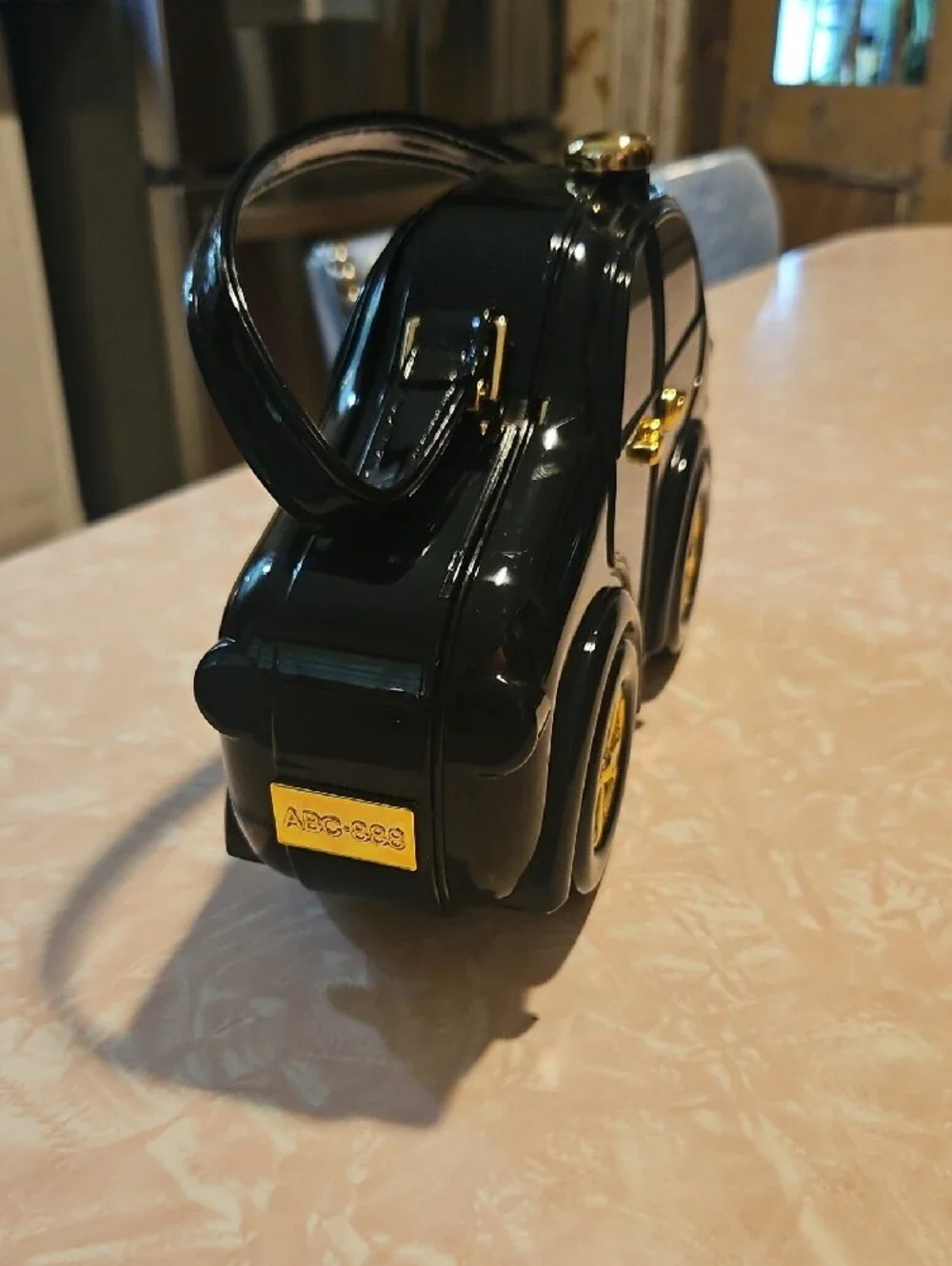 Kate Landry Black & Gold Car-Shaped Kids Purse
